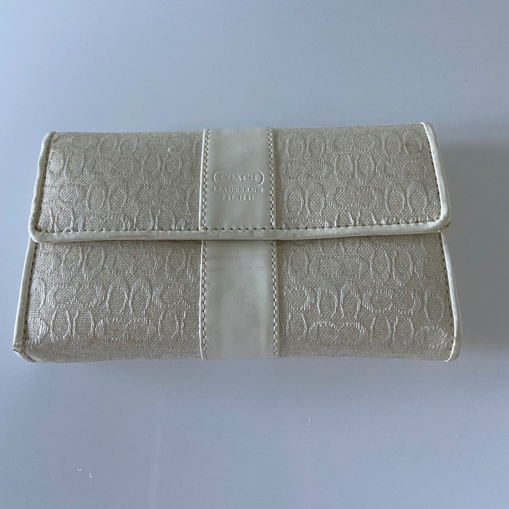 Cream colored Coach wallet
